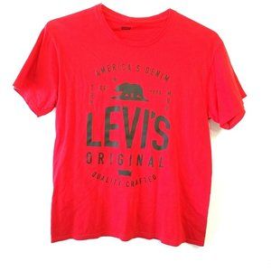 Men's Red Levi's Original T-Shirt Size L
